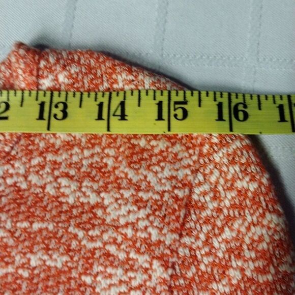 Ya Los Angeles Women's Knit Top Size M Pink Ivory Ruffle Hem Back Tie Scoop Neck - Picture 5 of 13